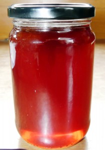 Look at that beautiful rosy glow! Crab Apple Jelly