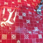 8 Center clear vinyl and zig zag for the gift tag slot